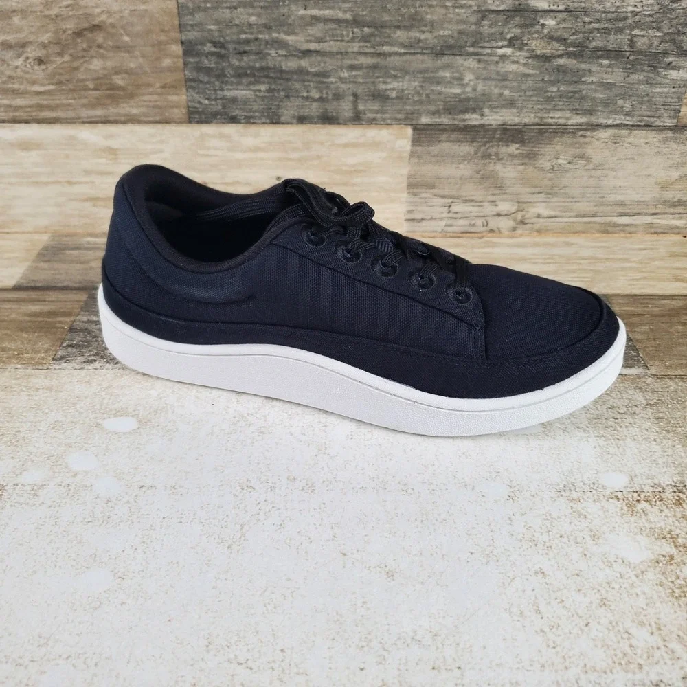 Allbirds Canvas Pacer Womens Shoes Sz 9 W Natural Black Blizzard Lace Up Sneaker